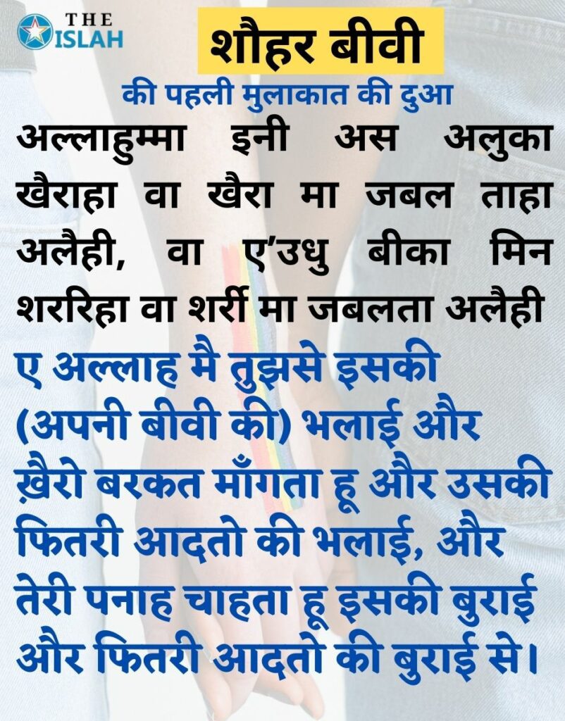 Dua For First Meeting With Wife in Hindi Tarjuma